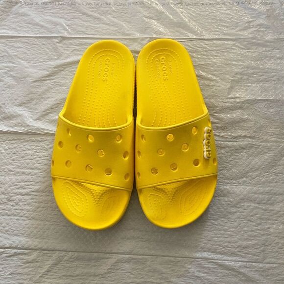 CROCS Other - Crocs Unisex Yellow Slide Sandals Size W 10 M 8